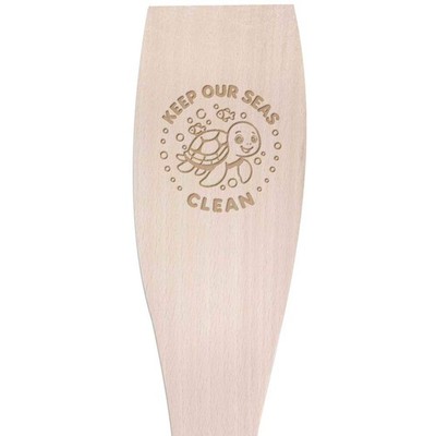 Großer Kochspachtel ''Keep Our Sea Clean'' aus Holz (SA00025981)