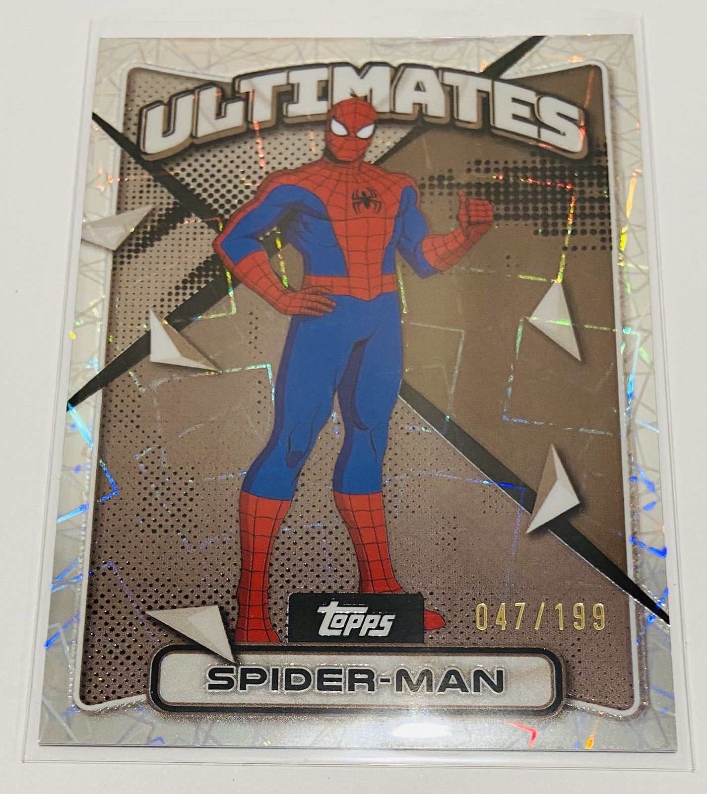 2025 Topps Finest X-Men '97 Laser Refractor /199 Ultimates Spider-Man #52 Marvel