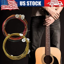 1-2 Sets Guitar Strings 6-12PCS Replacement Steel String for Acoustic Guitar US