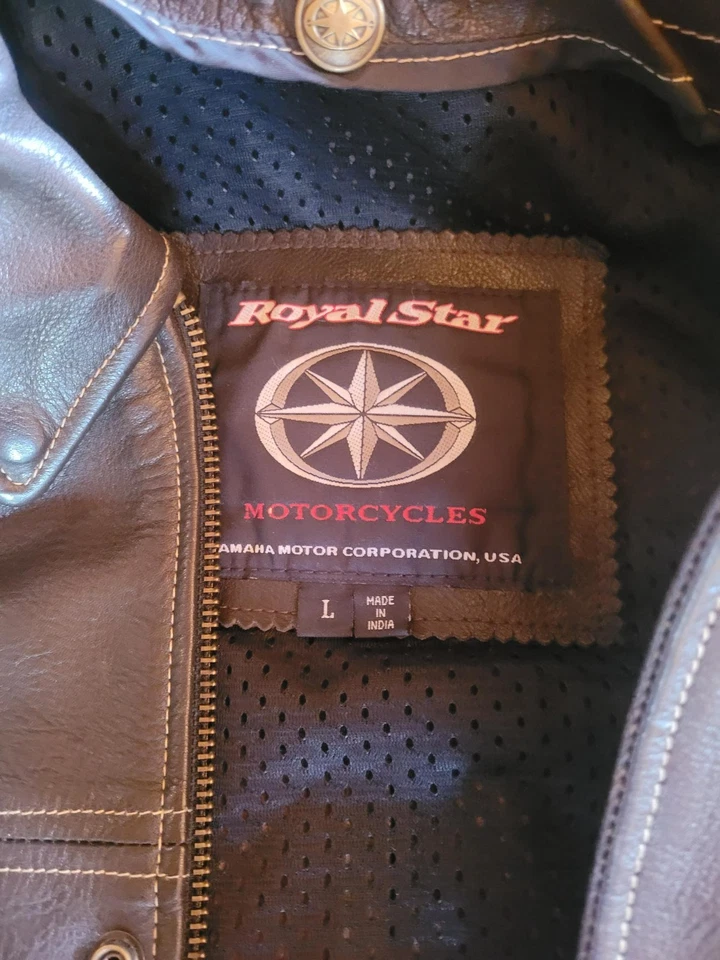 Vintage Rare - Yamaha Royal Star Heavy Leather Motorcycle Jacket with Badges - Image 3 of 4