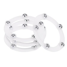 2" Rotating Swivel Stand with Steel Ball Lazy Susan 0.23x1.56" White 4Pcs