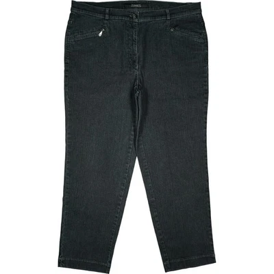 ZERRES 46 kurz Jeans Hose Grau Damen 7/8 ankle Stretch high Comfort Zip W36 XXL - Bild 1 von 4