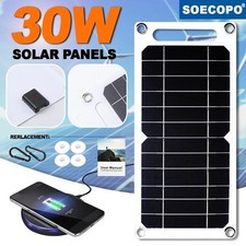 Solar Panel 30W USB Typ-C Wasserdicht Outdoor Camping Wandern Ladegerät