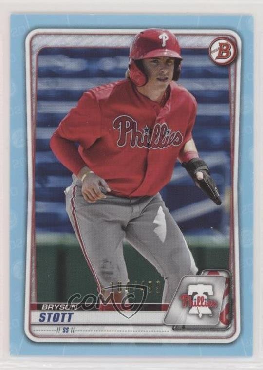 2020 Bowman Prospects Sky Blue 184/499 Bryson Stott #BP-68 b1p