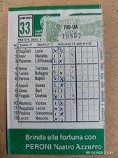 SCHEDINA TOTOCALCIO CONCORSO 33 8-4-1973 DOPPIA GIOCATA