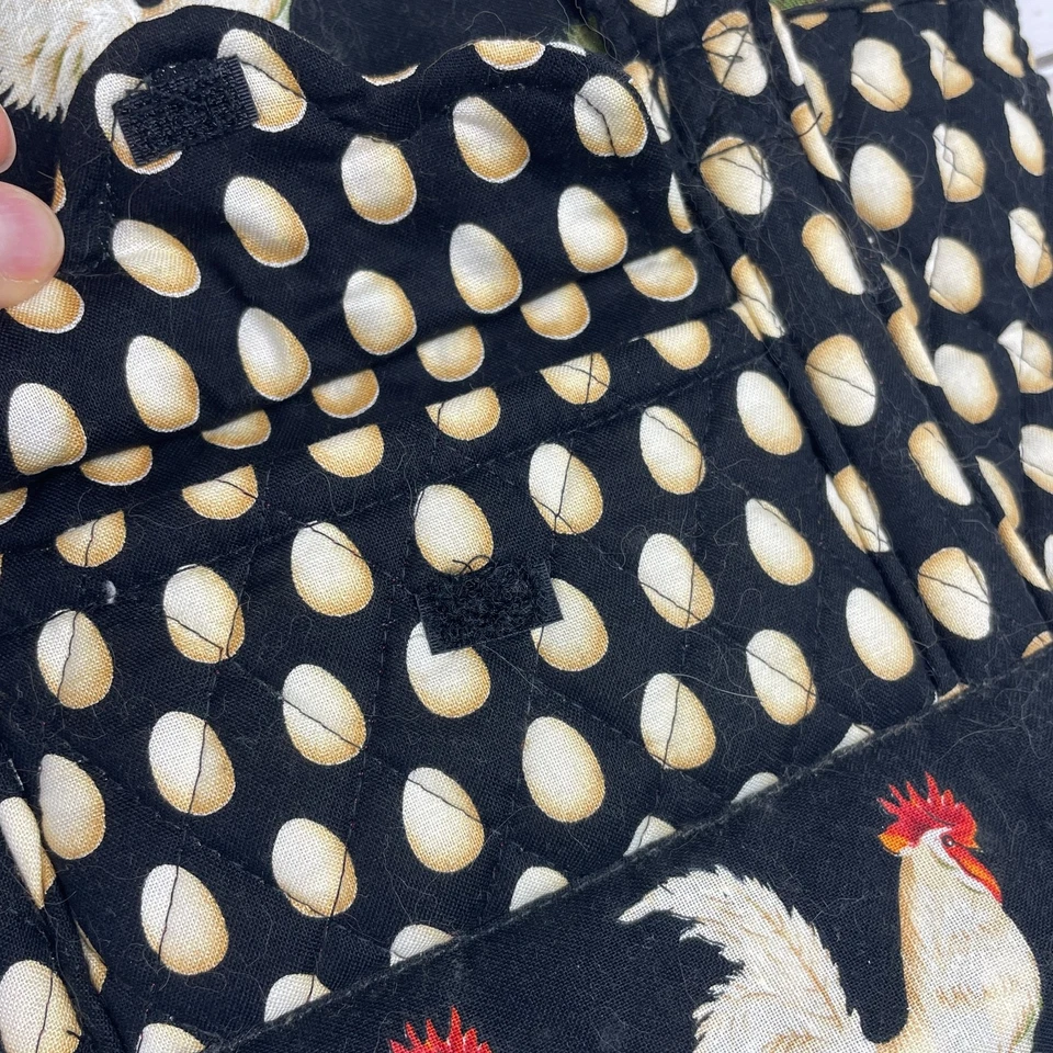 Bolso de Hombro Vera Bradley Vintage Años 90 Chanticleer Negro Gallo Huevos de Gallina Foto 3 de 4