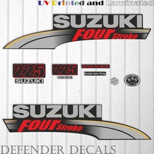 Kit adesivi decalcomania motore fuoribordo Suzuki 225 cv quattro tempi riproduzione 2004
