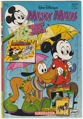   MICKY MAUS #4/1991 ohne Beilage, Ehapa COMIC-HEFT Z2 *Walt Disney *Klassiker