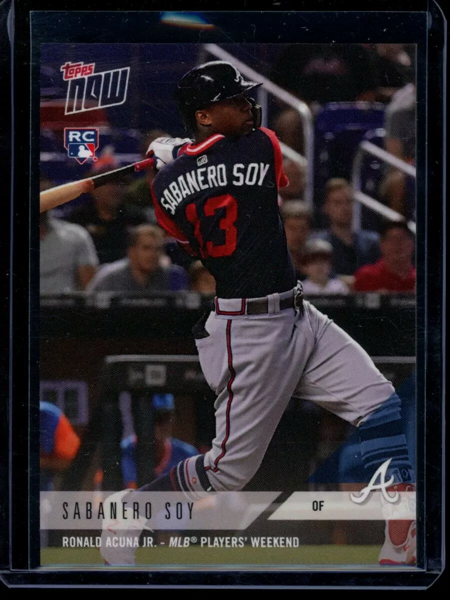 2018 Topps Now #PW-13 Ronald Acuna Jr. Players Weekend RC Rookie Sabanero  Soy