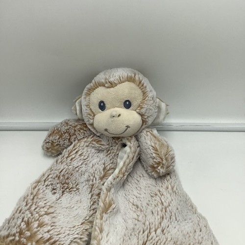 Aurora Baby Brown Tan Plush Striped Monkey Security Blanket Lovey 2017 - Picture 2 of 4