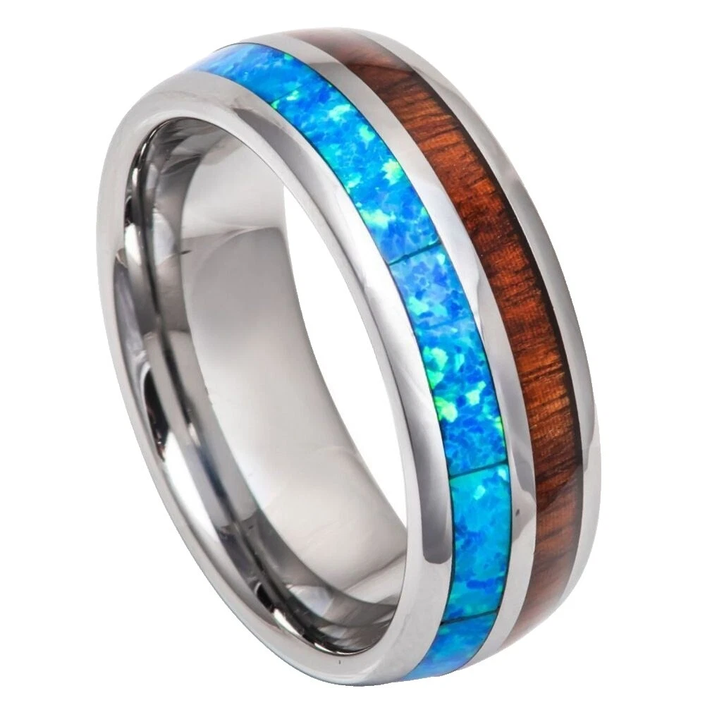 Anillos De Banda De Madera Para hombre 12 Anillo