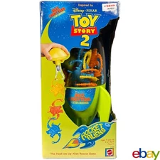 VTG ‘00 Disney Pixar Toy Story 2 Buzz Lightyear of Star Command Rocket of Aliens