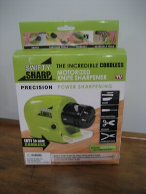 KNIFE TOOLS BLADE SHARPENER Cordless Motorized SWIFTY SHARP OPEN BOX