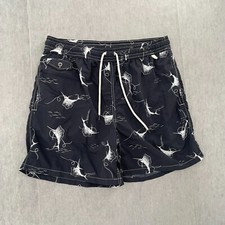 Polo Ralph Lauren Shorts Adult XL Blue Swim Trunks Lined Marlin Fish Print Mens