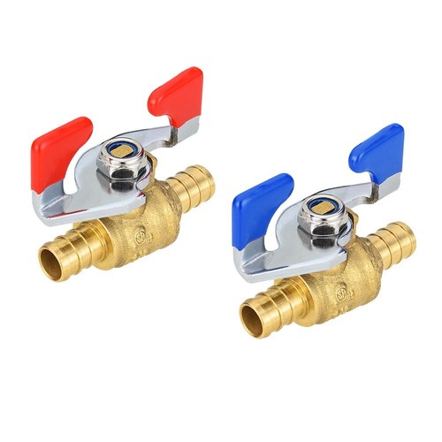 EFIELD 2 PCS 3/4" BARB PEX FULL PORT SHUT OFF  BALL VALVE HOT & COLD WATER