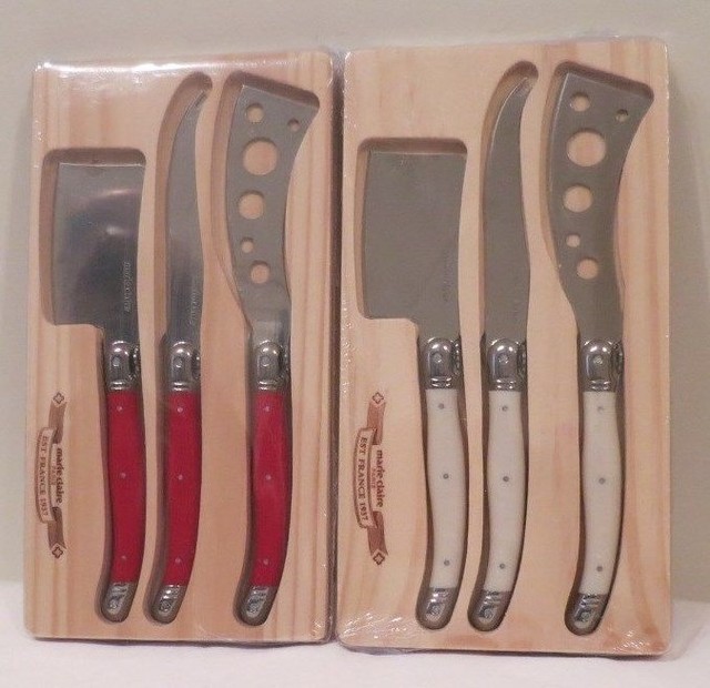 Marie Claire Vintage Set of 3 Cheese Knives Red for sale online eBay