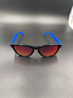 Oakley Frogskin Polished Black/Blue w/Positive Red Iridium Lenses