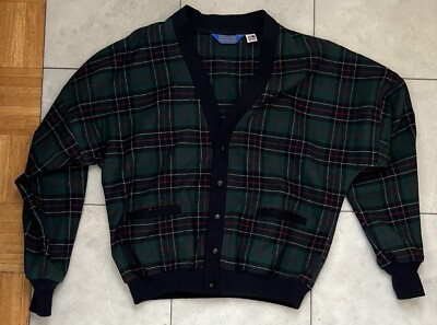 Vintage Pendleton Cardigan Sweater Jacket 100% Virgin Wool Buttons