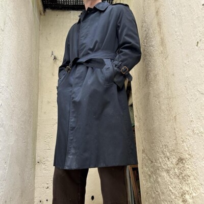 Men's Burberry Navy Blue Trench Coat UK