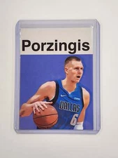 Kristaps Porzingis Artist Signed Basketball Art Card 1/10