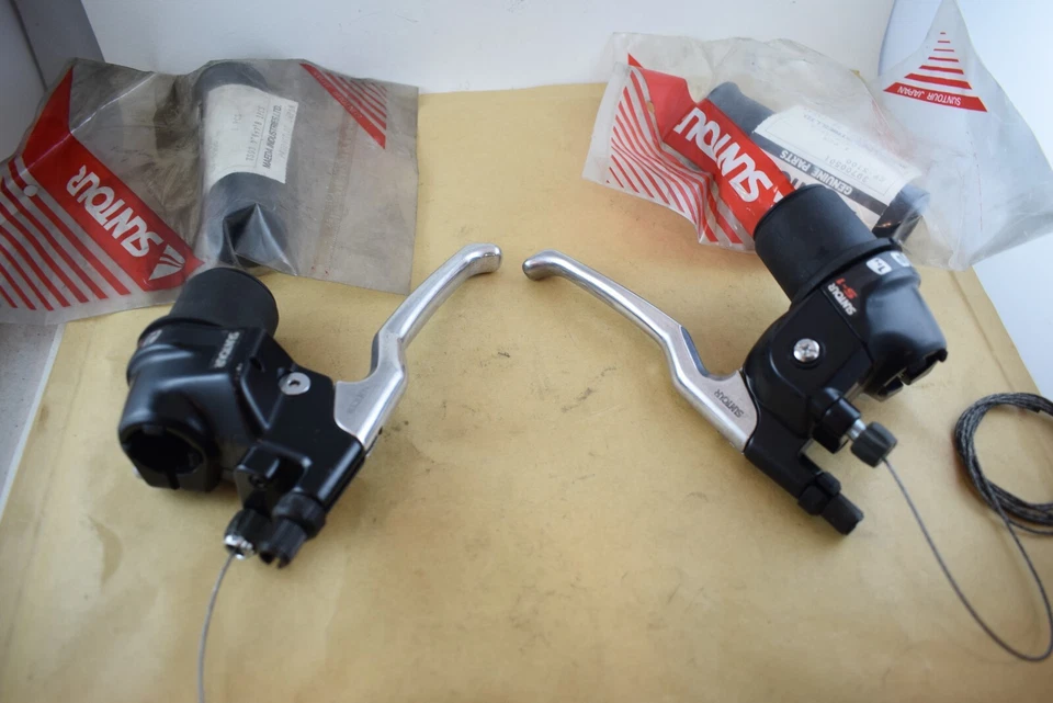 SunTour S-1 Twist Shifter brake Lever Set  3x7 speed index vintage Japan NOS - Image 2 of 4