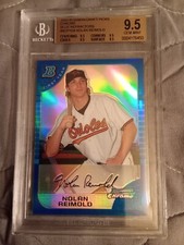 2005 Bowman Chrome Nolan Reimold #18/150 BLUE REFRACTOR #BDP104 Graded BGS 9.5