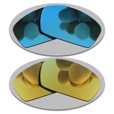 Sky Blue Yellow Gold Lenses Replacement For-Oakley Square Whisker Polarized