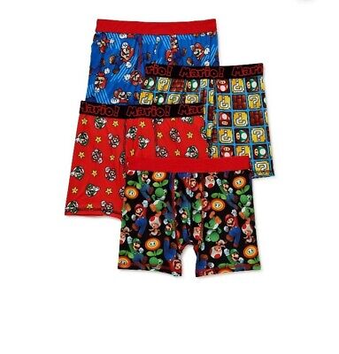 Super Mario Bros Boys Boxer Briefs Pack of 4 Underwear Athletic
