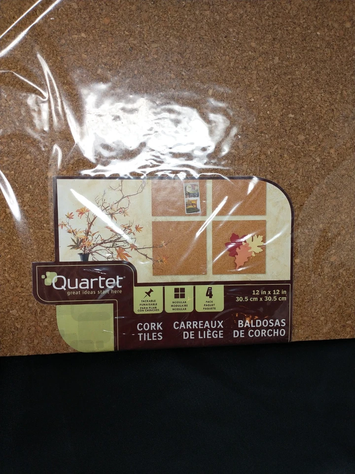 2 packs Mega 12"x12" Cork Board Corkboard w/ mount tape Wall Bulletin 8 tiles - Image 2 of 2