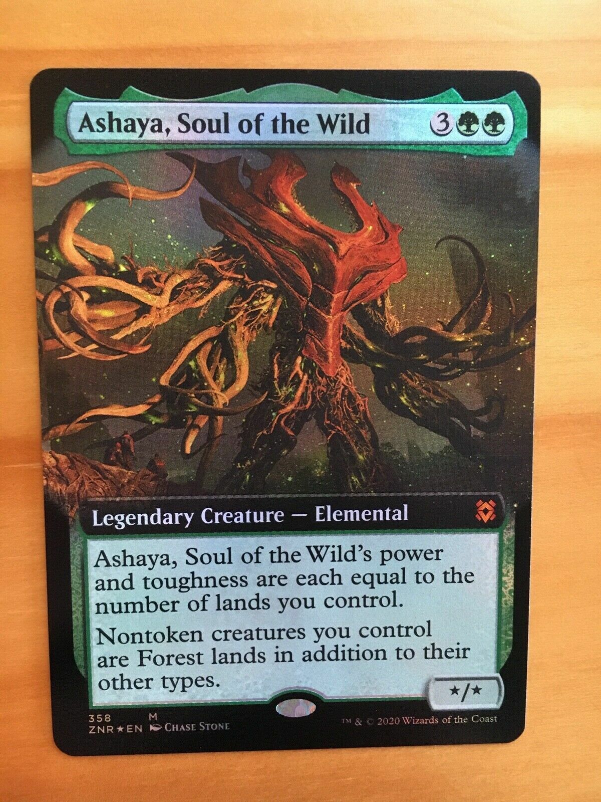 MTG Zendikar Rising Ashaya, Soul of the Wild Extended Art FEA ...