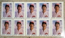 1986 Topps Mini Leaders #55 Mike Schmidt Phillies 10ct Baseball Card Lot 0802E