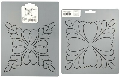 Quilting Stencil Feathered Blocks Quilt Pattern Feather Square Quilters Template