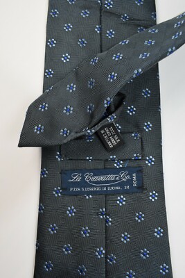 Cravate Homme La Cravatta & Co - 100% Soie - Gris Rayé - Collection Tailleur - Neuf