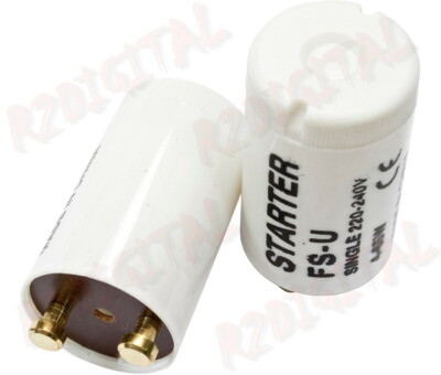 PAIR ELECTRIC STARTER S10-10 4-80W WHITE EXTRASTAR NEON FLUORESCENT TUBE 