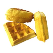 3x Artificial waffles Fake food Bread model Home Party BBQ Decoration props