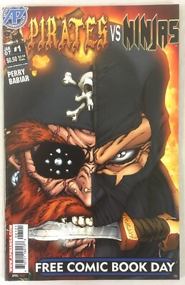 Pirates vs. Ninjas FCBD Comic # 1 Antarctic 2007 NM+ 9.6 grade bagged boarded