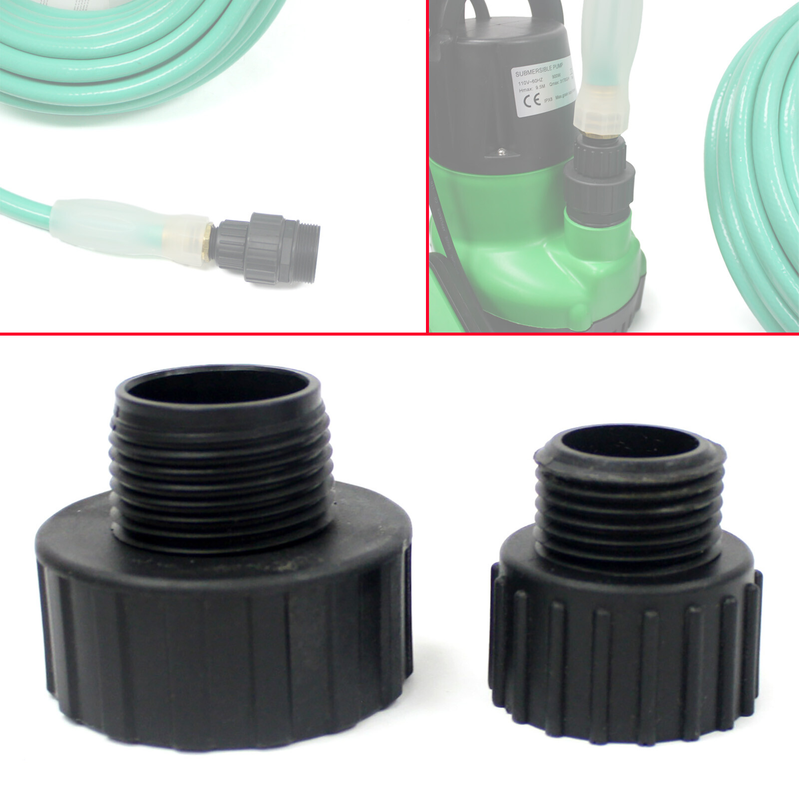 Sump Pump Garden Hose Adapter 1-1/4 
