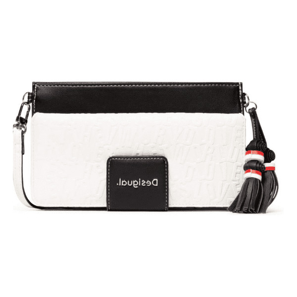 Desigual Kaila Carmen 20SAYP28 Monedero Bolso Mano 18x14x4cm Blanco Negro