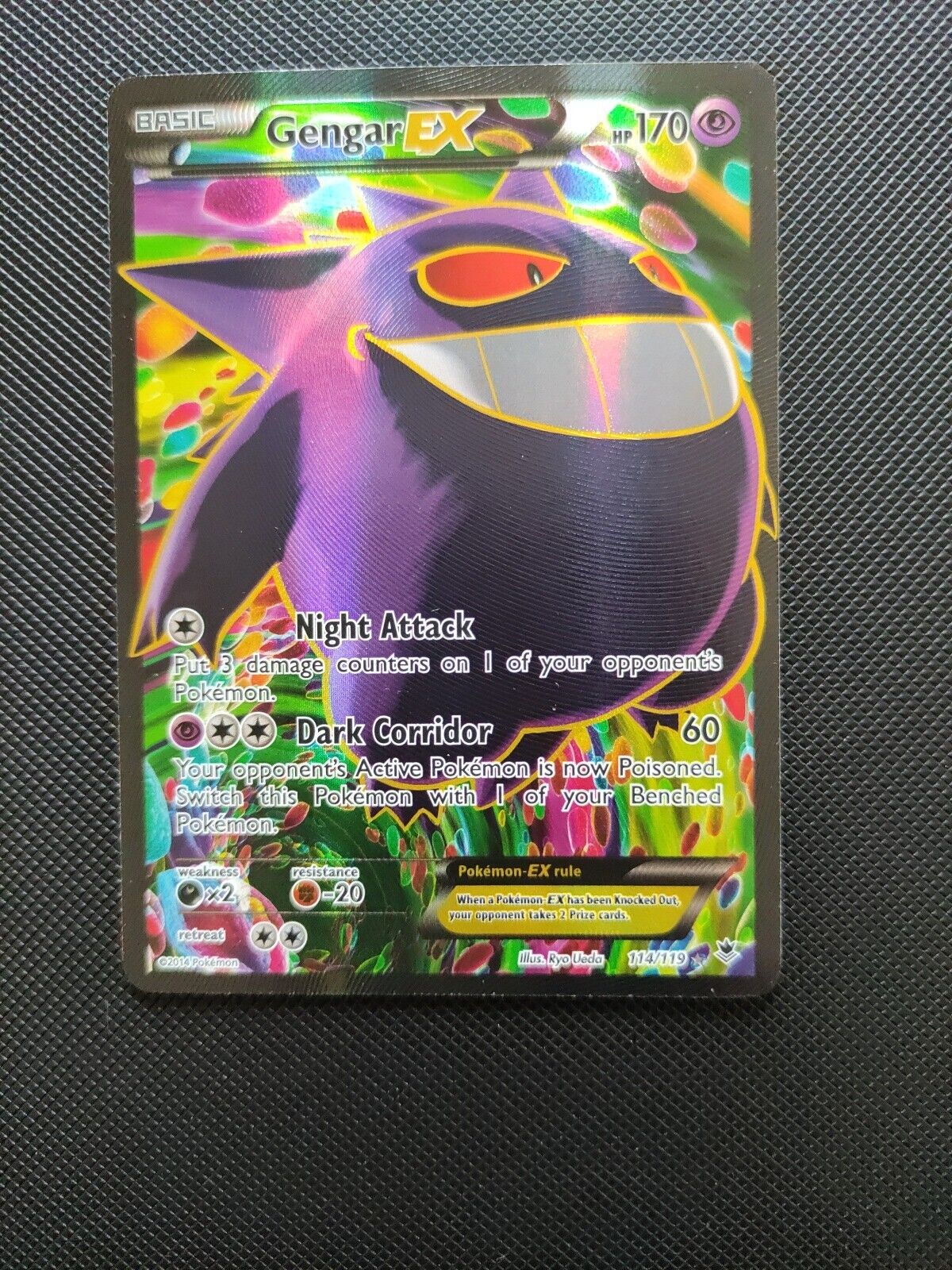 POKEMON XY PHANTOM FORCES - GENGAR SPIRIT LINK 95/119 REV HOLO TRAINER -  Recaptured LTD