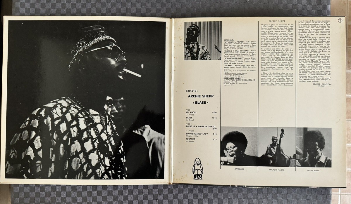 欧LP Archie Shepp Blase 529318 BYG Records, Charly  /00260 Blasé | Archie Shepp | BYG Records