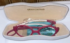 NEW WOW Cool Kids Girl Clear Frame Glasses Flexible Age 5-12 Light And Hot Pink