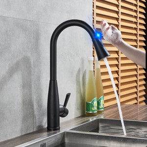 Matte Black Kitchen Sink Faucet image is loading single handle pull down touch touchless kitchen sink