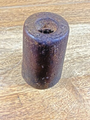 Antique Clock Weight 3 1/2 Inches Long 2 lb 14oz 2.16 Inch Diameter Base (WT021