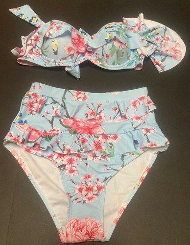 Traje de baño TEMPT ME de dos piezas floral talla S acolchado multicolor 30B - Imagen 3 de 8