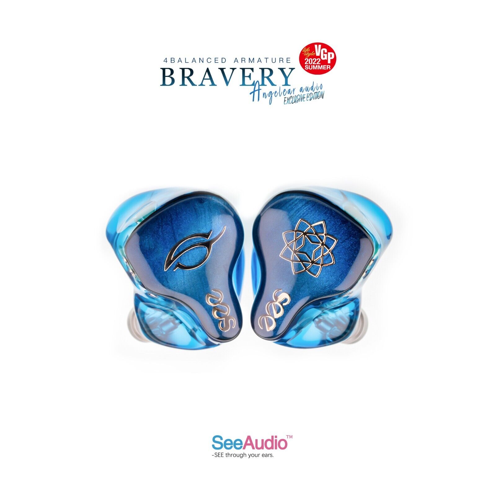 SeeAudio Bravery Edition Anniversary Hifi Earphones 4 Balanced Armature  In-Ear