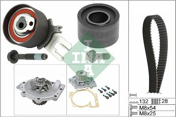 NEU - Schaeffler INA 530058230 Wasserpumpe + Zahnriemensatz FüR Volvo-image