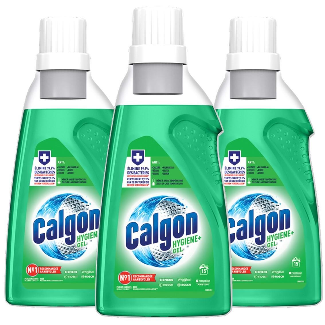 CALGON Gel Anticalcaire Hygiène Plus l'anticalcaire nettoyant en lot de 3 bouteilles de 750ml