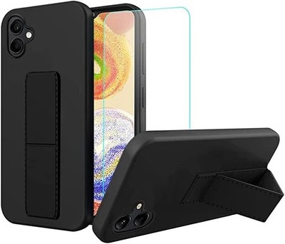 Samsung Galaxy A04 TPU Case Telescopic Kickstand+Glass Screen Protector Cover