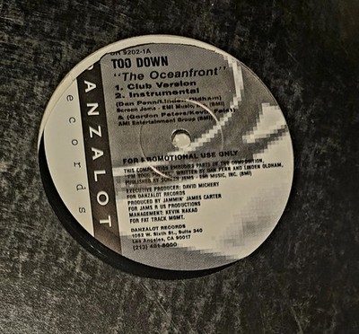 TOO DOWN - 'The Oceanfront' 12'' Vinyl Single Record U.S. PRESS DANZALOT RECORDS 