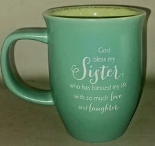 Abbey Press "God Bless My Sister" Philippians 1:3 - 2 Side Coffee Mug 13 fl oz 
